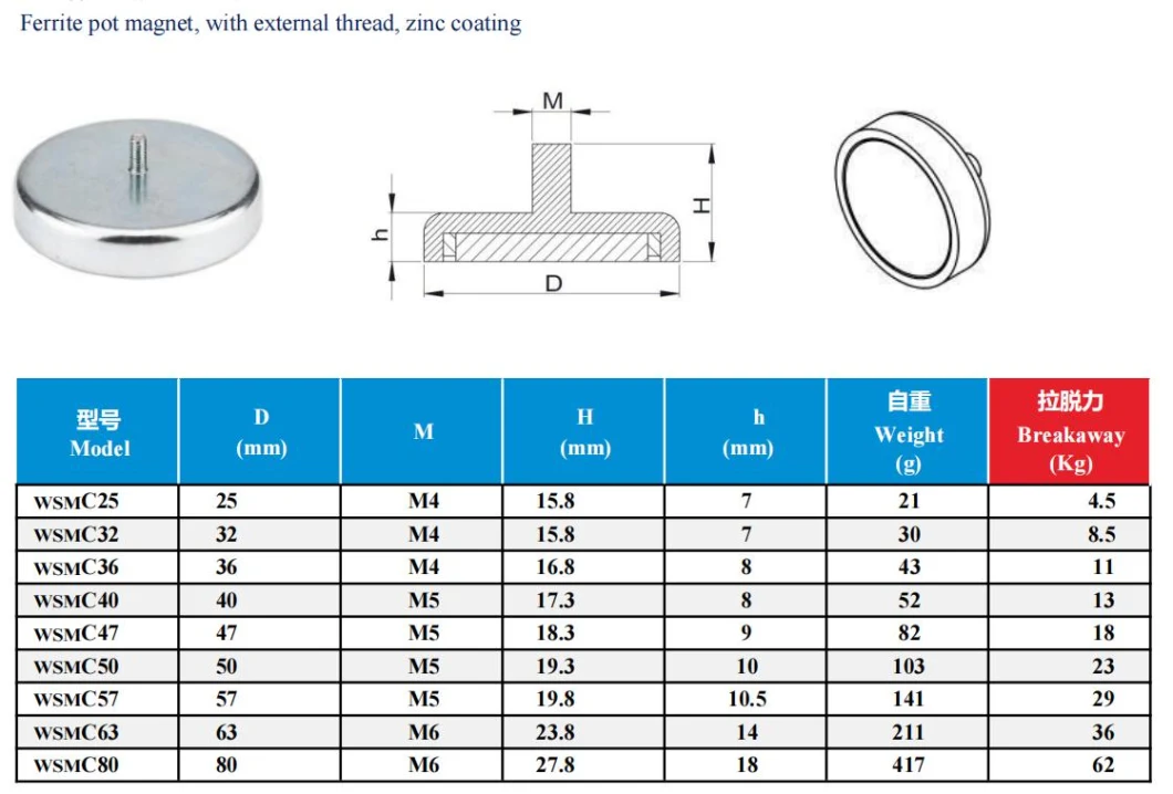 Hollow Pot NdFeB Ferrite AlNiCo SmCo Custom Mounting Magnets